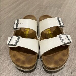 White Arizona Birkenstocks